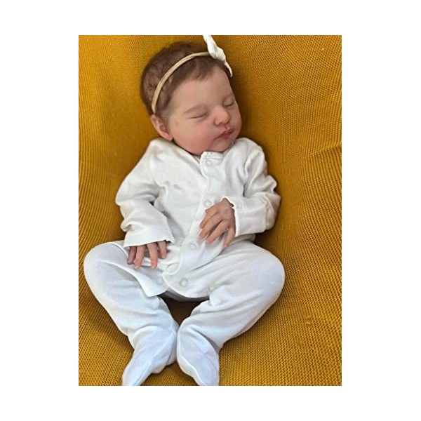 Anano Reborn Dolls Baby Poupées réalistes en silicone avec vêtements et tétine 48 cm