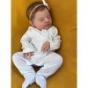 Anano Reborn Dolls Baby Poupées réalistes en silicone avec vêtements et tétine 48 cm