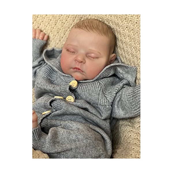 Anano Poupées Reborn réalistes de 50 cm en silicone pour nouveau-né - Poupées douces qui ressemblent à un vrai bébé avec une 