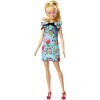 Barbie Fashionistas poupée mannequin 92 avec queue de cheval blonde et robe fleurie turquoise, jouet pour enfant, FJF52