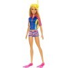 Barbie La Magie des Dauphins poupée blonde avec masque, tuba et palmes, jouet pour enfant, FBD73