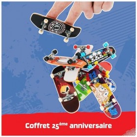TECH DECK - FINGER SKATE - COFFRET 25E ANNIVERSAIRE 8 FINGER SKATES - 8 Authentiques Finger Skates A Collectionner Et 1 Figur