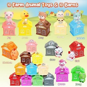 MOJINO Montessori Jouet Bebe 1 2 Ans, Cadeau Enfant 18 Mois an Fille Garcon, La Ferme des Animaux Jeux Marionnettes À Doigts