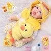 ZIYIUI Réaliste Reborn Baby Dolls 22 Pouces 55 cm Poupée Reborn Souple Vinyle Silicone Mignon Lifelike Bebe Reborn Fille Rebo