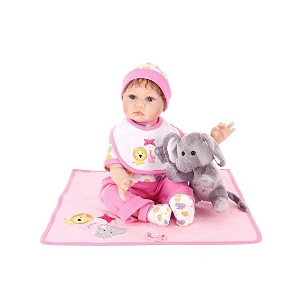 MaMaDolls Poupées reborn réalistes en silicone souple pour nouveau-né - 55 cm