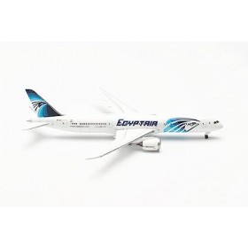 Herpa Maquette Egyptair Boeing 787-9 Dreamliner – SU-GEU, echelle 1/500, Model, pièce de Collection, davion sans Support, Fi