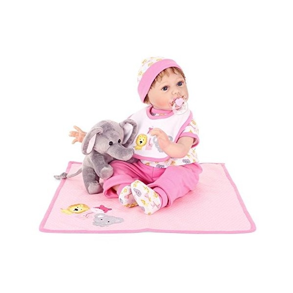 MaMaDolls Poupées reborn réalistes en silicone souple pour nouveau-né - 55 cm