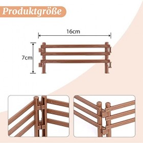 Shengou 50PCS Clôture Jouets,Clôture Jouet Ferme,Jouet Clôture Cheval,Mini Jouet ClôTure Ferme,Enfants DIY Fermes Clôtures Jo