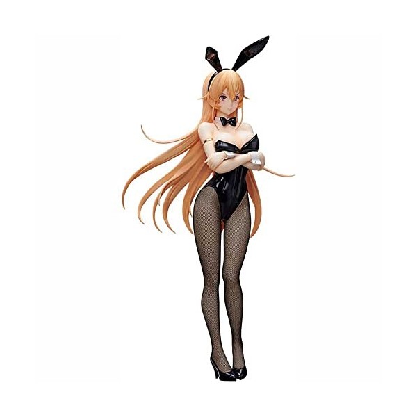 POMONO 1/4 Figurine Waifu Shokugeki No Souma Nakiri Erina Figurine danime Lapin Ver. Résille Cuisse Haute Bas Debout Posture