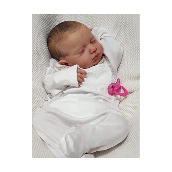 Poupée de bébé fille de 48Cm, poupon fait à la main avec couleur
