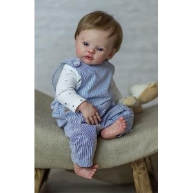 Pinky Reborn Poupée Reborn Fille 19 Pouces Réaliste Bebe Silicone Vinyle Souple Lifelike Mignon Nouveau-né Reborn Baby Dolls 