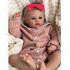 Pinky Reborn Poupée Reborn Fille 19 Pouces Réaliste Bebe Silicone Vinyle Souple Lifelike Mignon Nouveau-né Reborn Baby Dolls 