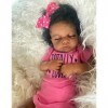 Pinky Reborn 20 Pouces 50cm Peau Noire Afro-Américaine Poupée Bébé Jouets Reborn Bébé Fille Poupées Cheveux Bouclés
