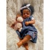 Pinky Reborn 20 Pouces 50cm Peau Noire Afro Américaine Poupée Reborn Réaliste Bebe Fille Jouets