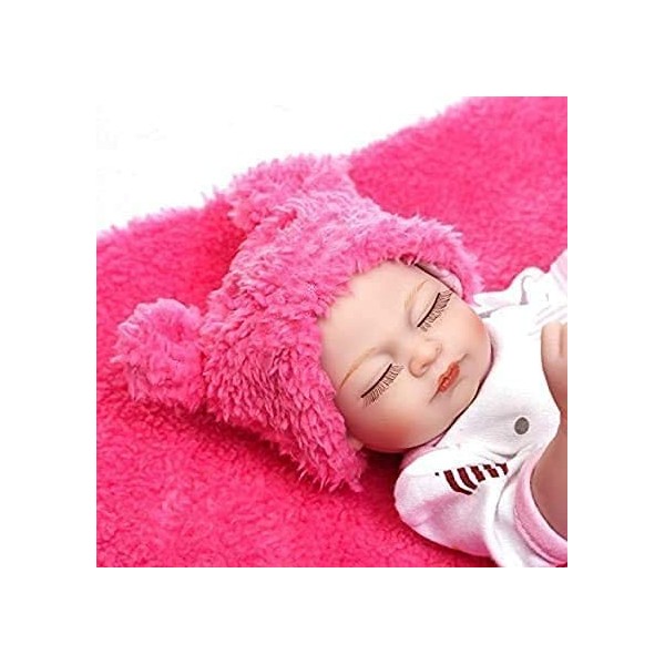 Pinky Reborn Poupée Bébé 20 Pouces 50 cm Reborn Bébé Fille Poupées Corps Souple Peau Noire Afro-Américaine Bébé Jouets