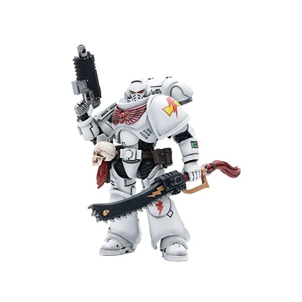 BLOOMAGE JOYTOY BEIJING TECH Warhammer 40k Figurine 1/18 White Scars Assault Intercessor Brother Batjargal 12 cm