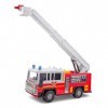 Playkidiz Camion De Pompier 15" pour Enfants – Camion De Pompier avec Lumières Et Sirène Sonore – Camion De Pompiers pour La