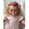Pinky Reborn 20 Pouces 50 cm ou 24 Pouces 60 cm Reborn Toddler Populaire Maddie Cute Girl Doll avec des Cheveux Blonds Enraci