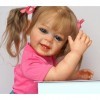 Pinky Reborn Poupée Reborn en silicone réaliste pour bébé fille de 55 cm