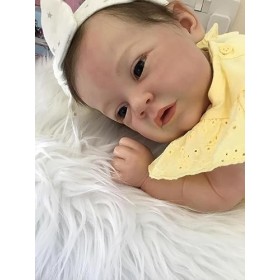 Pinky Reborn 21 Pouces 52 CM Poupée Reborn Bébé Souple Silicone Réaliste Vinyle Mignon Bebe Reborn Garçon Fille Poupon Vrai B