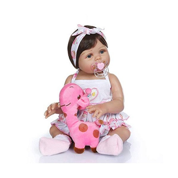 Poupées Nouveau-Né en Silicone pour Fille, 20 Pouces, 48Cm, Faites À La Main, avec Peau, Aspect Réel, Réaliste, Bébé Reborn, 