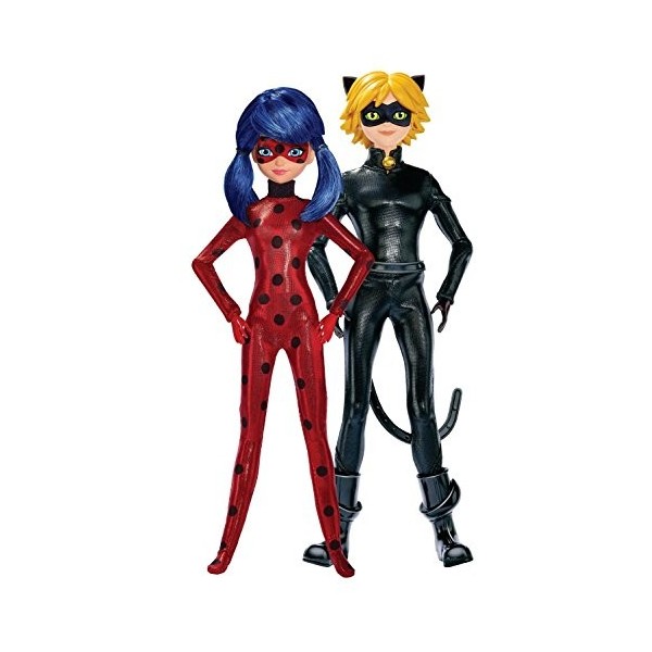 Miraculous 10.5-Inch Fashion Doll 2-Pack, Ladybug and Cat Noir by Miraculous