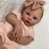 Pinky Reborn Poupée nouveau-né Reborn Premie de 48 cm faite à la main en silicone réaliste pour fille
