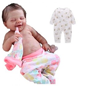 OWLEEN Poupee Reborn, 19 Fait à la Main Poupee Reborn Corps Silicone Souple Silicone Réaliste Vinyle Souple - PoupéE Silicone