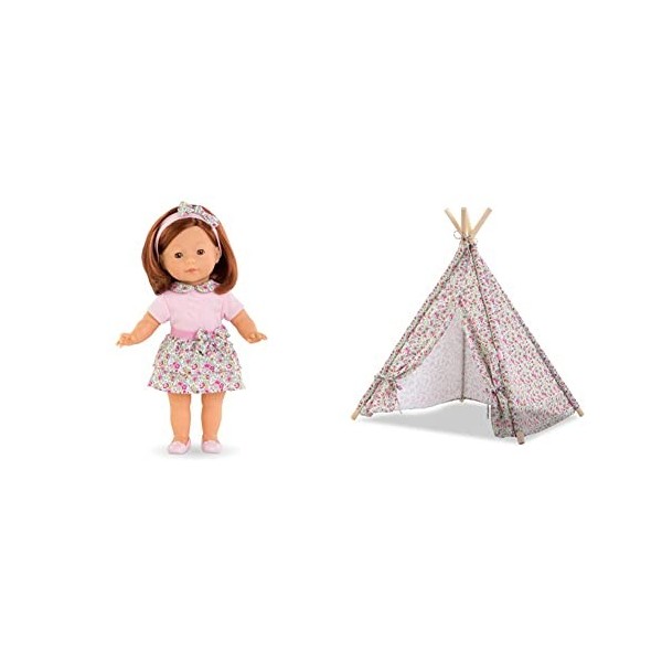 Corolle Conjunto Sorpresa De Compras Melody Para Niñas, Muñeca De Moda Y Juego De Accesorios De 6 Piezas Para Ninos A Partir De 4 Anos