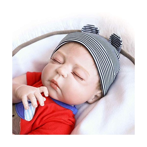 Réaliste Reborn Bébé Poupées Garçon 48 Cm 18 Pouce Réel Silicone Souple Réaliste Nouveau-Né Poupée Réel À La Recherche De Pou