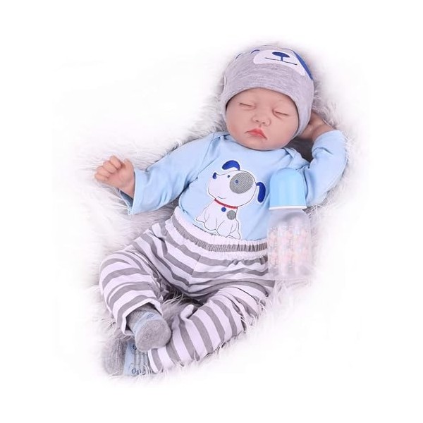 Poupées de bébé Reborn réalistes,poupée endormie qui simulateur de bébés garçons et filles, poupées faites à la main, poupées