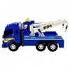 Big-Daddy Medium Duty Friction Powered Super Police Wrecker Tow Truck Blue Truck by Big Daddy