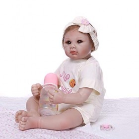 MaMaDolls Poupée reborn en silicone faite à la main pour nouveau-né fille 55 cm