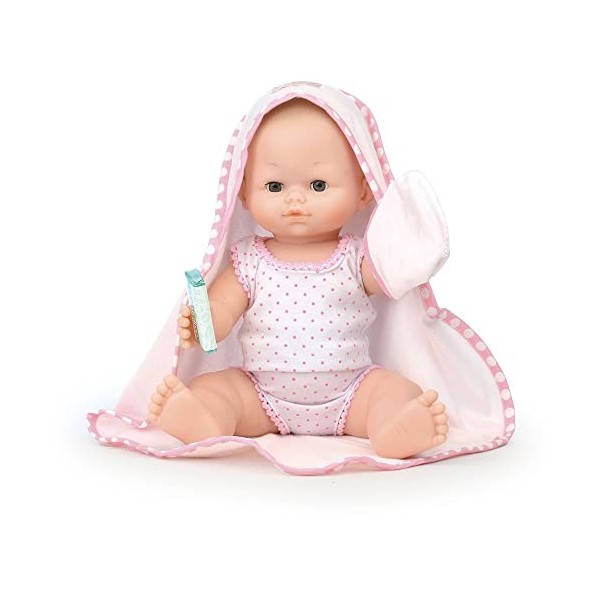 Petitcollin- 613610 - Poupée - Petit Câlin Vinyle - Sortie de Bain - 36 cm