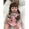 MineeQu 24 Pouces Cheveux Longs Blonds Bouche Ouverte Réaliste Reborn Baby Doll avec Doux Poids Câlin Corps Réaliste Nouveau-