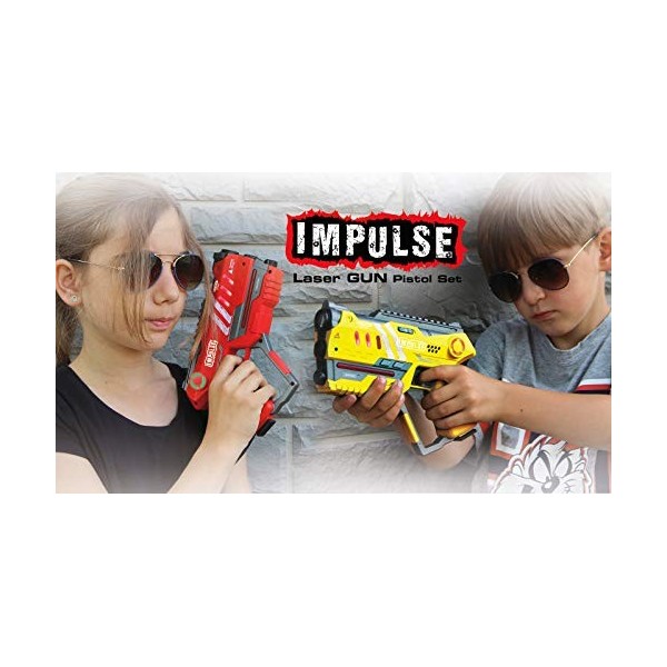 JAMARA Impulse Laser Gun Pistol Set Jaune/Rouge