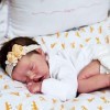 Poupée Reborn Fille Endormie, Bébé 18 Pouces 46Cm, Corps Complet en Silicone, Jouets pour Enfants De 3 Ans Et Plus Et Noël
