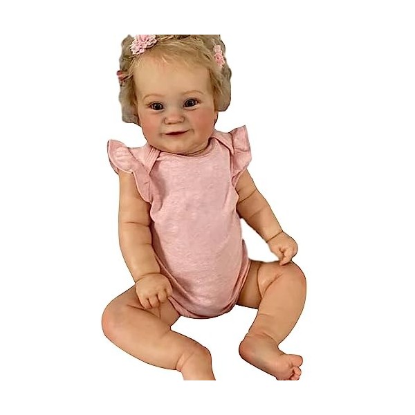 Sirseon Babies - Poupée bébé en Silicone - 50/60cm Baby Dolls Silicone Souple Sweet Face Real Life Newborn Baby Dolls