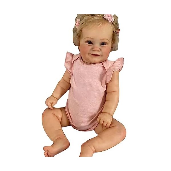 Sirseon Babies - Poupée bébé en Silicone - 50/60cm Baby Dolls Silicone Souple Sweet Face Real Life Newborn Baby Dolls