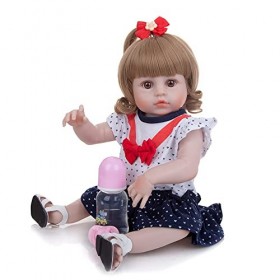 leybold Reborn bébé poupées, poupées Nouveau-nés réalistes, poupée en Silicone Artisanale de 19 Pouces, la Peau Douce de bébé