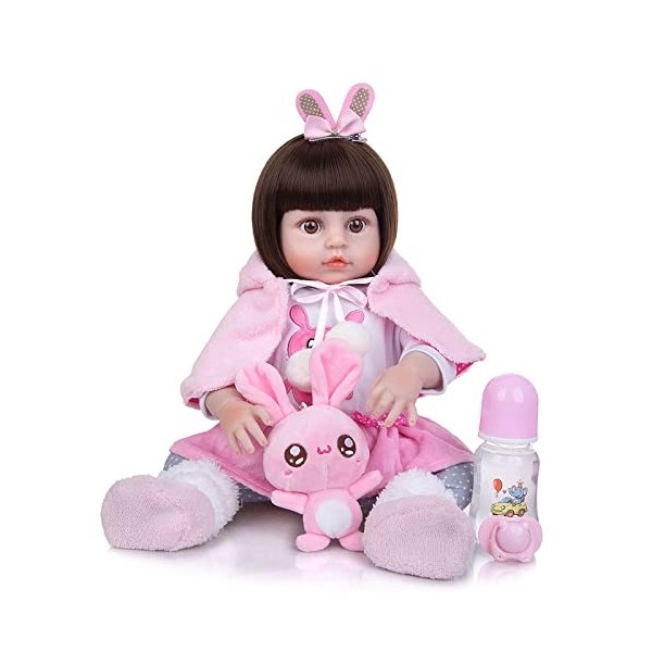 leybold Reborn Baby Dolls, 19 Pouces de poupées Nouveau-nés réalistes, poupée en Silicone Artisanale réalisée, Peau Douce réa