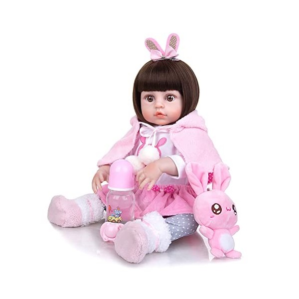 leybold Reborn Baby Dolls, 19 Pouces de poupées Nouveau-nés réalistes, poupée en Silicone Artisanale réalisée, Peau Douce réa