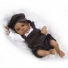 JYCCH Poupée de Renaissance complète en Silicone, Mini 26 cm simulée Peau Noire bébé poupée Peut Entrer dans leau Jouet Tout