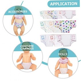 ibasenice 48 Pièces Couches en Tissu pour Filles Sac à Langer Bébé Poupée Vêtements De Poupée pour Poupées De 18 Pouces Fille