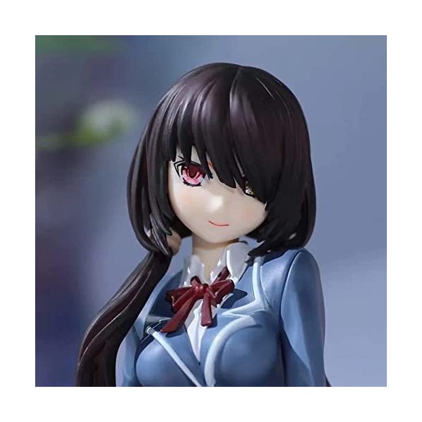 BOANUT Anime Personnage Date Un Kurumi en Direct Tokisaki JK Uniforme Scolaire Ver.Mignon Dessin animé Figurine Toy Model Col