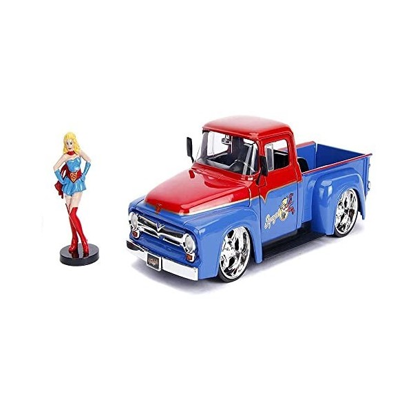 Jada DC Comics Bombshells Supergirl & 1956 Ford F100 Die-CAST Car, 1: 24Scale Vehicle & 2.75 Collectible Figurine