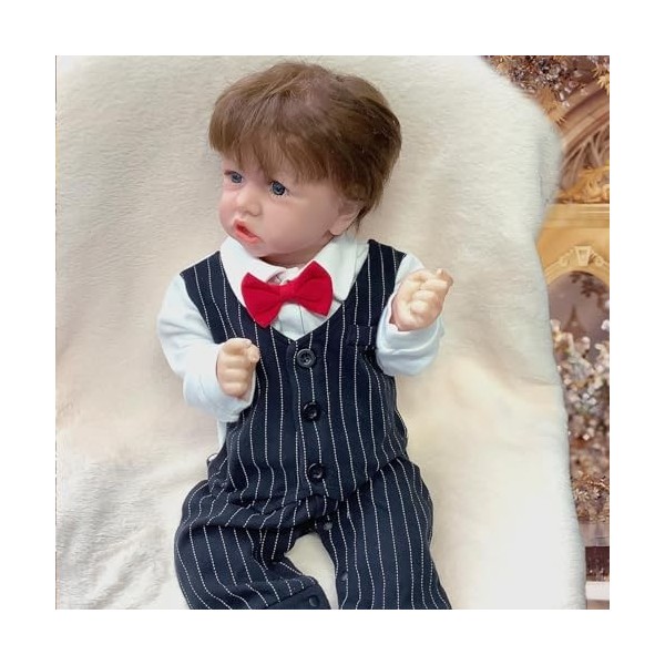 FARMAHAR Reborn Dolls, 18 Pouces 46 Cm Mignon Poupon Silicone De Compagnon pour NoëL,A-Girl