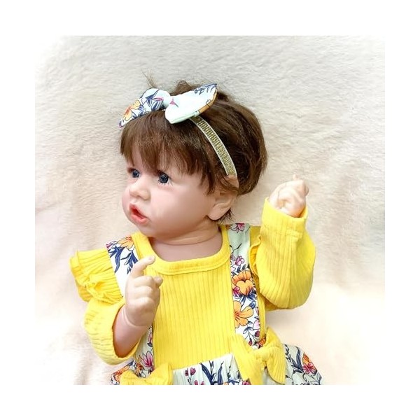 FARMAHAR Reborn Dolls, 18 Pouces 46 Cm Mignon Poupon Silicone De Compagnon pour NoëL,A-Girl