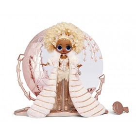 L.O.L. Surprise! Holiday OMG 2021 Poupée Mannequin de Collection - NYE Queen – avec Tenues dorées, Accessoires & Socle Qui s’