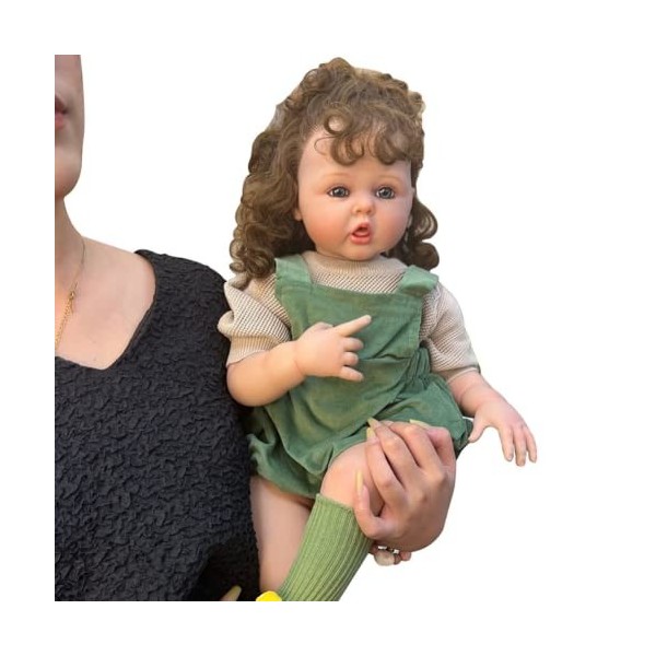 Lonian 24 Pouces 60 cm Grande Taille Reborn bébé poupée Doux au Toucher Fille bébé poupée pour Enfants Jouer Jouet Cadeau de 
